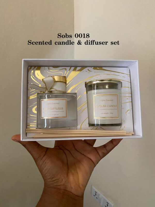 Diffuser and scented candle set