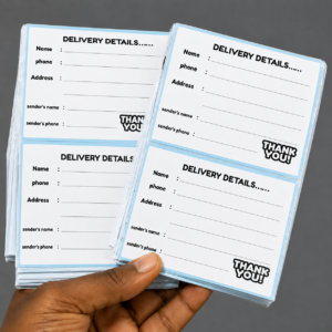 Delivery sticker