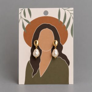 Fancy jewelry card (for necklace & earring) with transparent nylon(50pcs)