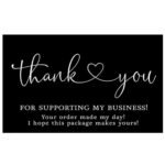 Black thank you card (pack of 100pcs)