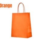 Orange craft paper bag small size 21x16x8cm (price is for 5pcs)