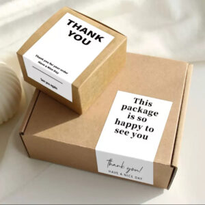 White box sticker 9x6cm (pack of 50pcs)