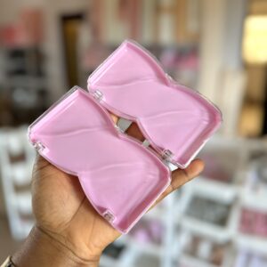 Pink transparent press on box