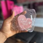 Heart shaped thank you card (pack of 100pcs)