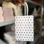 Red & white polkadot craft bag