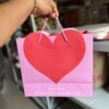 pink & red heart paper bag