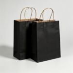 Black craft paper bag