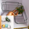 Bathroom rack organizer with adhesive wall sticker (has some scratches)