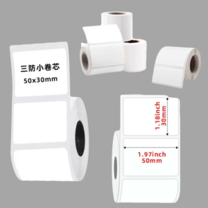 50x30mm white precut paper for all thermal printer