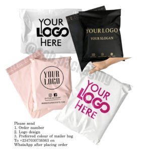 Mailer bag customization (production time is 5 work days).. white , light pink, dark pink, lilac, brown, black , fruit green mailer bag available