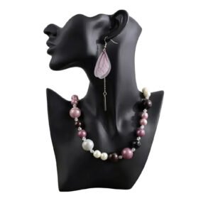 half face necklace & earring display stand