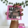 P28 press on nails (24 nail tips and free prep kit)