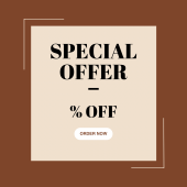 Brown and Cream Modern Elegant Special Offer Instagram Post